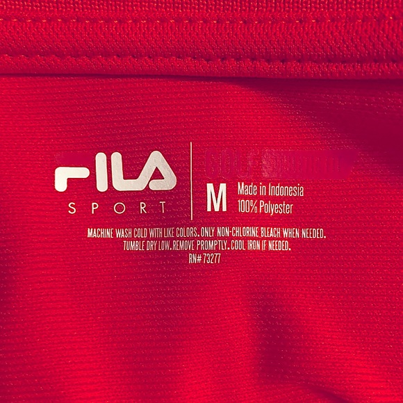 Fila men’s sport performance golf red polo shirt - Picture 3 of 3